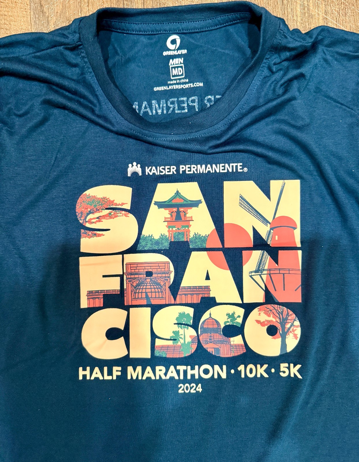 New 2024 KPSF Kaiser San Francisco Half Marathon 10k 5k Men's MED Race T-Shirt gallery
