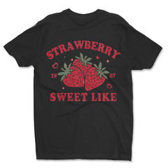DTF Straberry/ Custom Unisex Soft Style T-Shirts, Next Level- Cotton