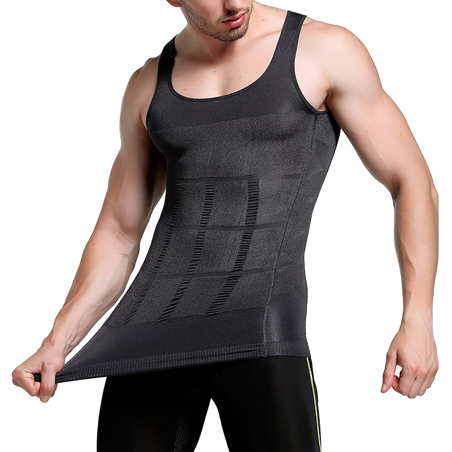 CGTFY Gynecomastia Compress Tank Top Men's Slimming Body Shaper Vest Abs Shirt gallery