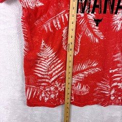 Under Armour Project Rock Tshirt Men XXL Red White Warrior Mana Palm AOP Workout