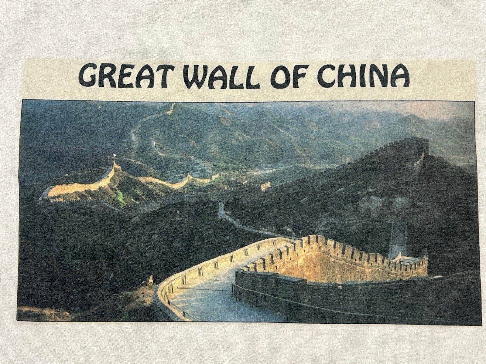 The Great Wall Of China T-Shirt White Size Medium Jerseys Vintage Single Stitch gallery