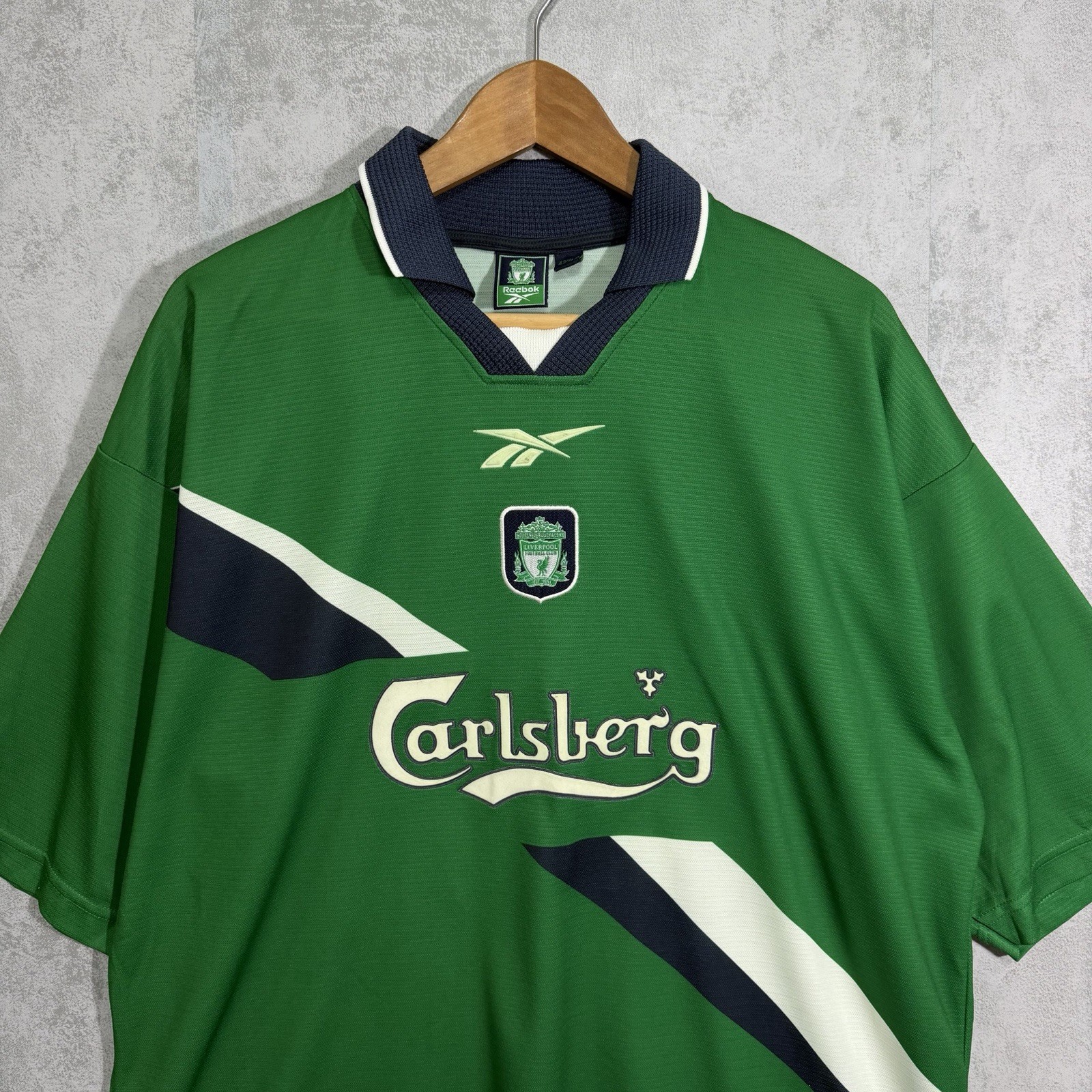 Vintage Liverpool Reebok Mens 1999/2000 Away Kit Jersey Green Size XL gallery