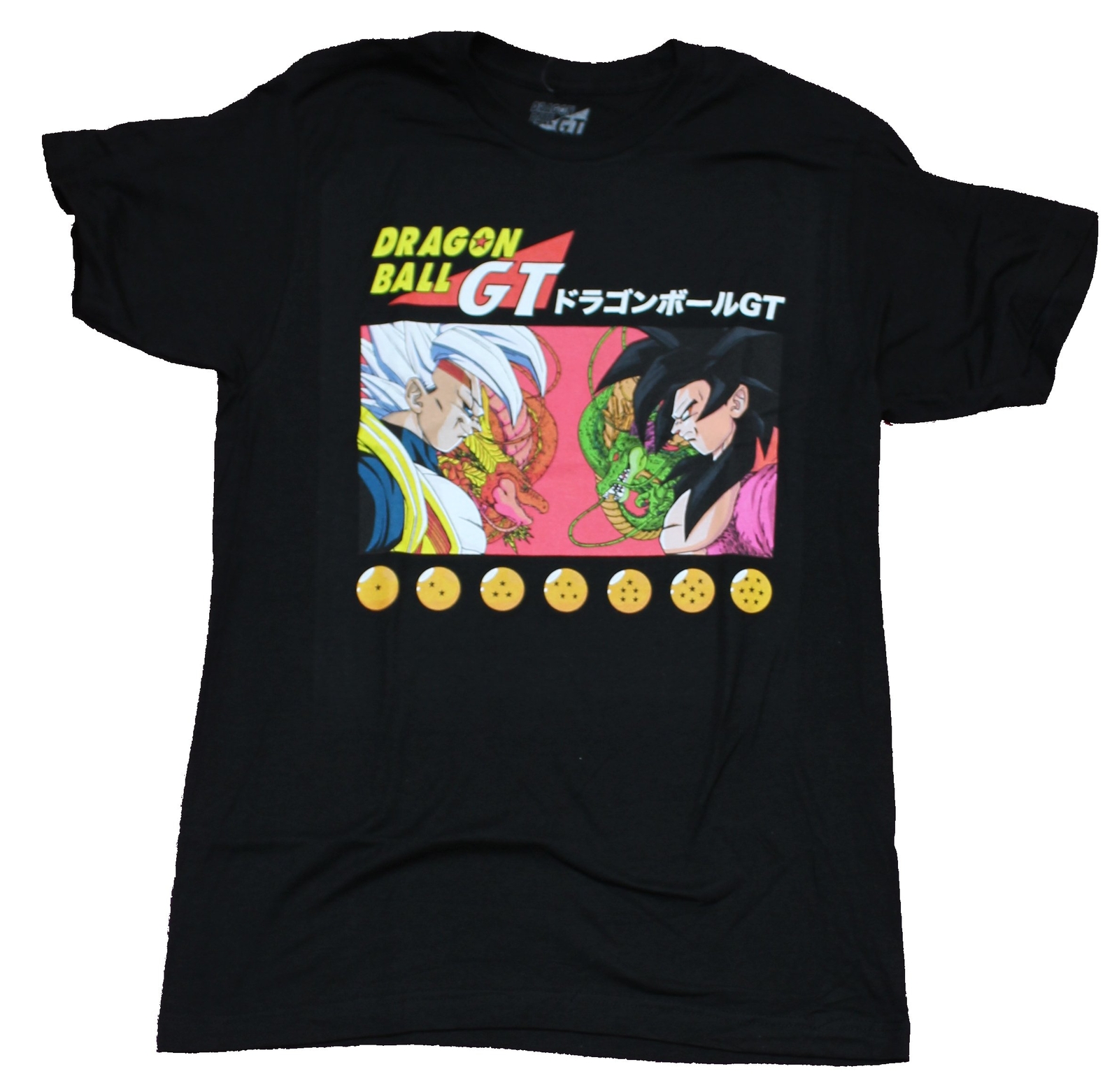 Dragon Ball Z GT Adult New T-Shirt – Pre Battle Face Off Under Kanji