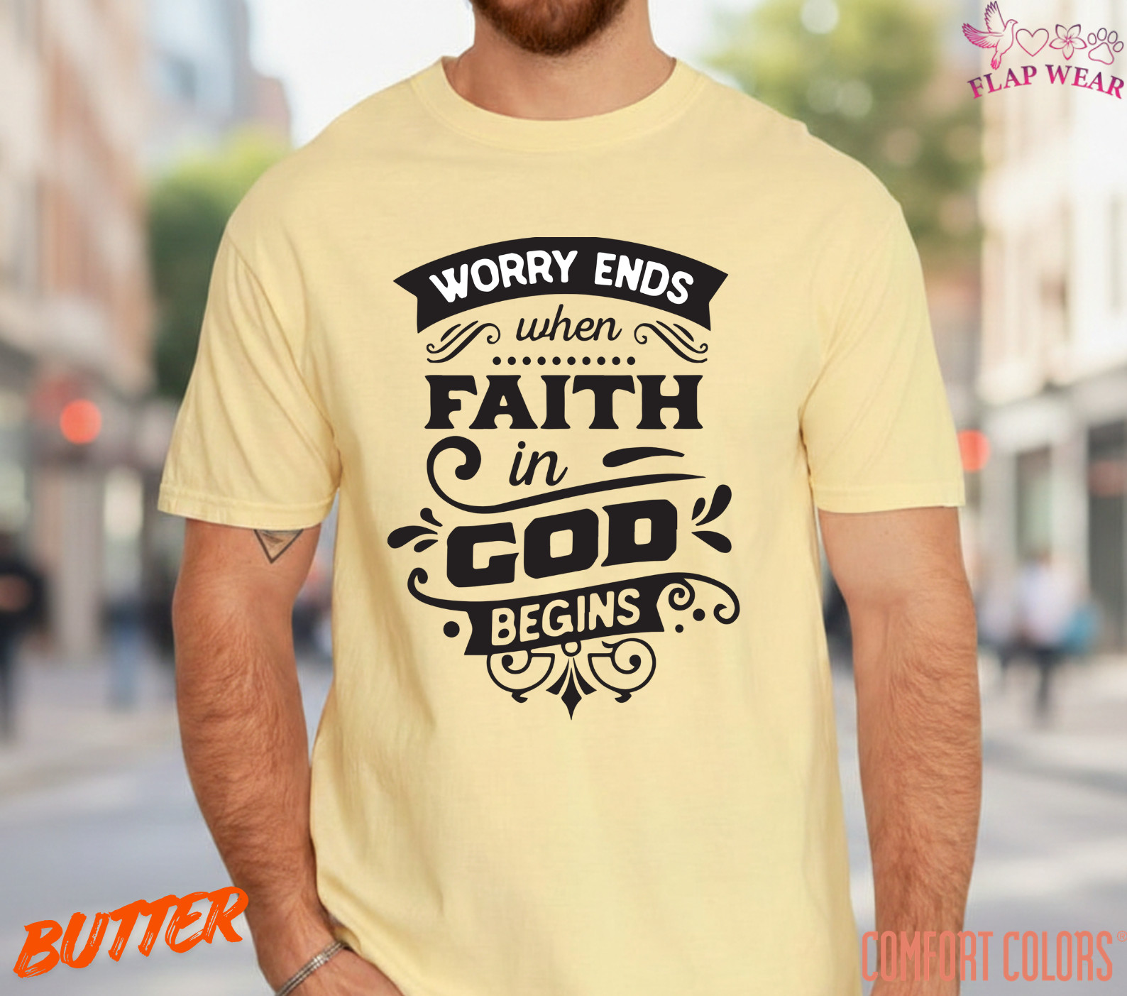 Unisex Worry Ends When Fai T-Shirt, Men T shirt,Women T shirt Gift Christian Top gallery