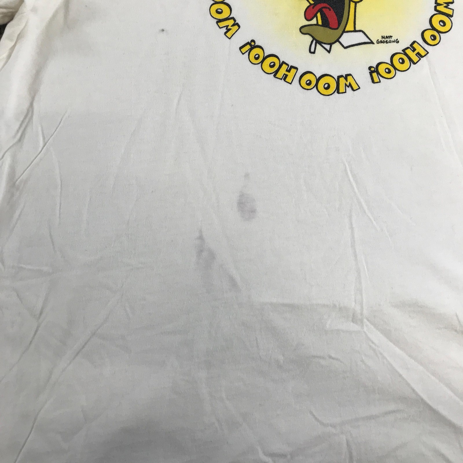 Vintage The Simpsons Shirt Mens Large White Homer Woo Hoo Cartoon Ringer Tee gallery