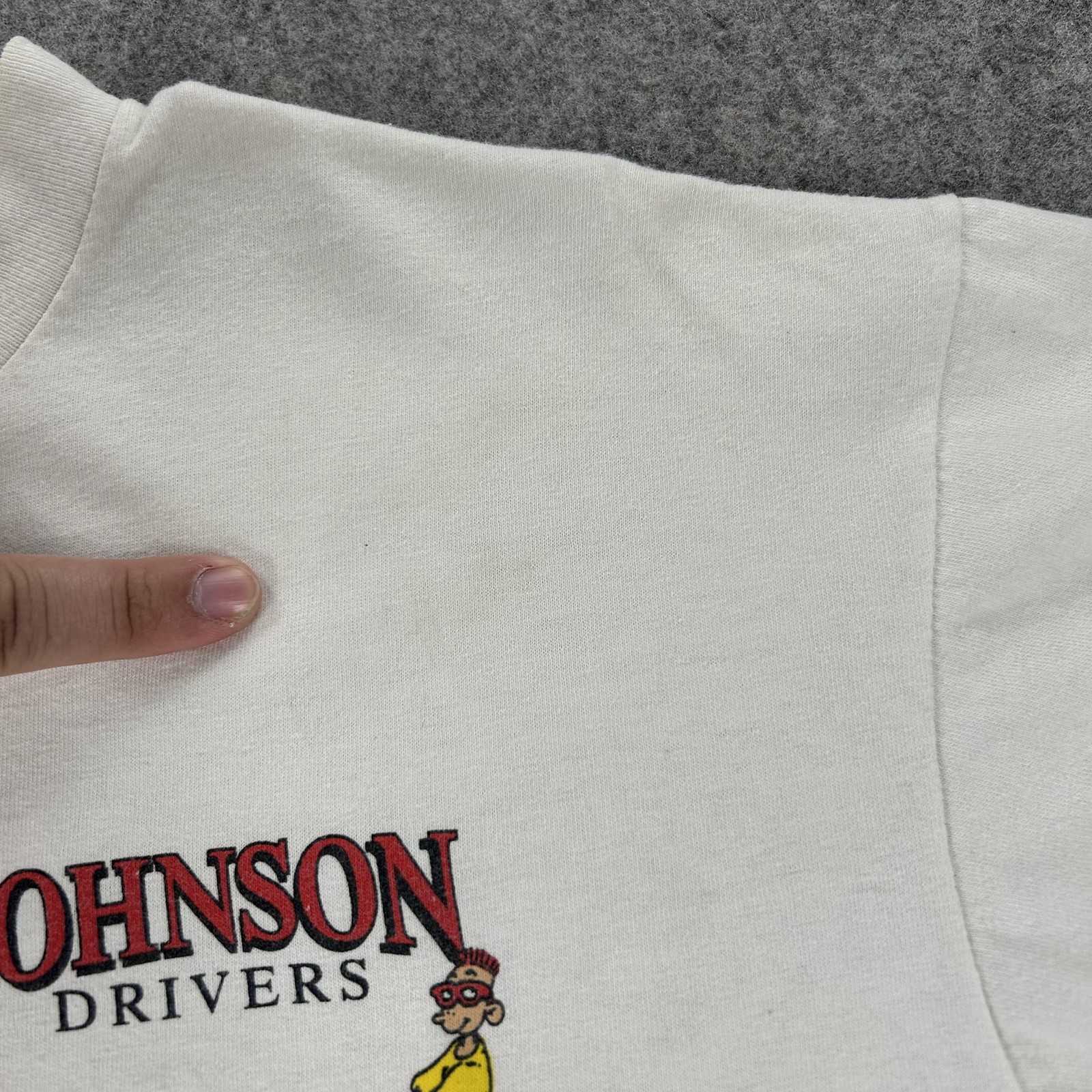 Vintage Big Johnson Drivers Funny Golf Shirt Mens Large White Humor Cartoon 90s gallery