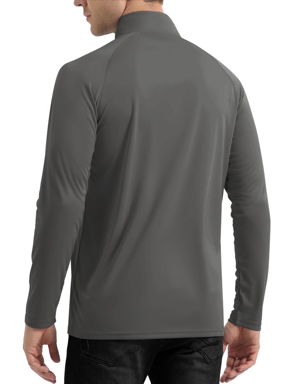 UPF50+ Mens 1/4 Zip UV Shirts Summer Skin Protection Performance Fishing T-Shirt gallery