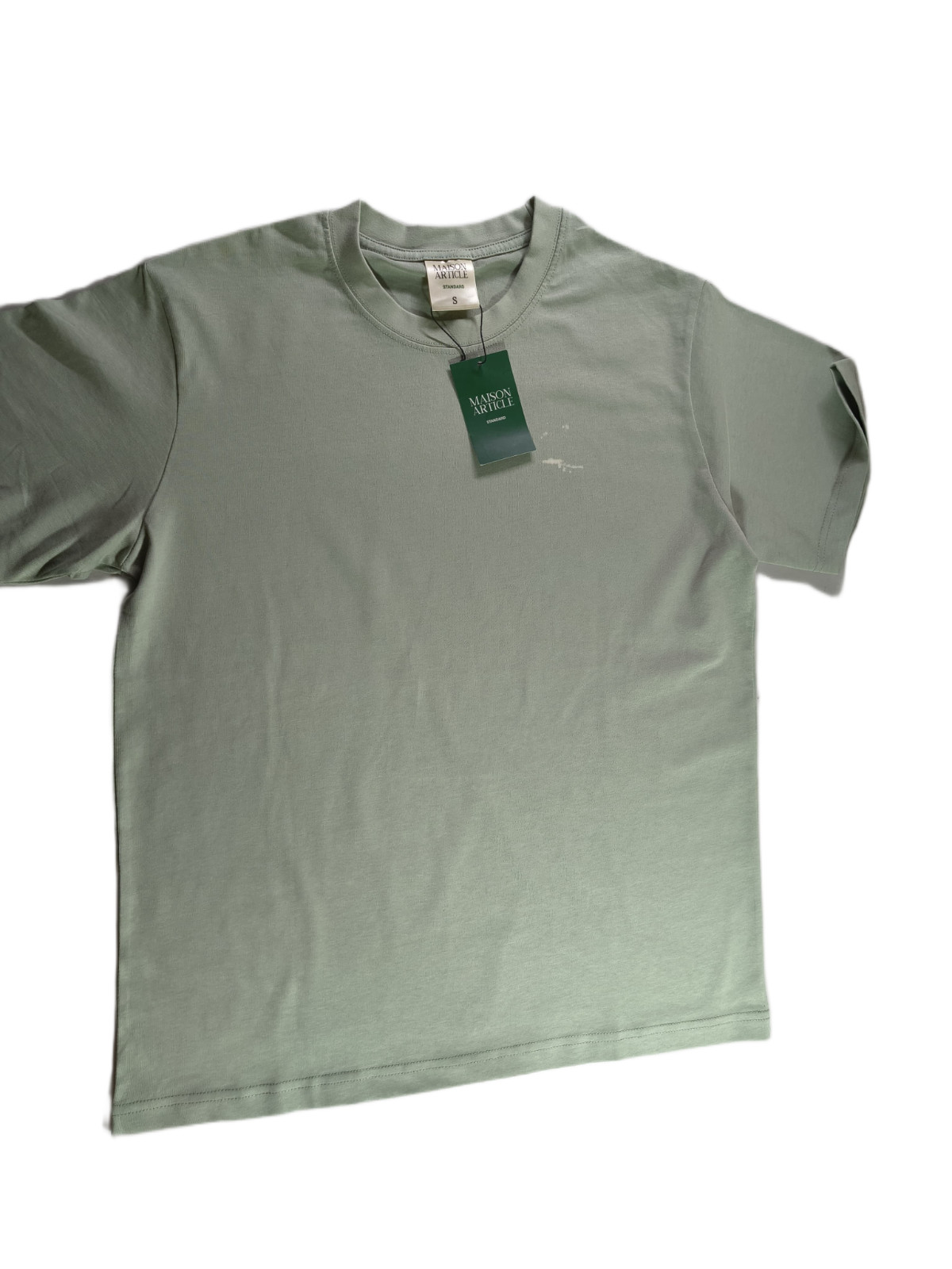 NWT Maison Article Standard Sage Green T-Shirt Size S Minimalist Tee T34/06/26/A gallery