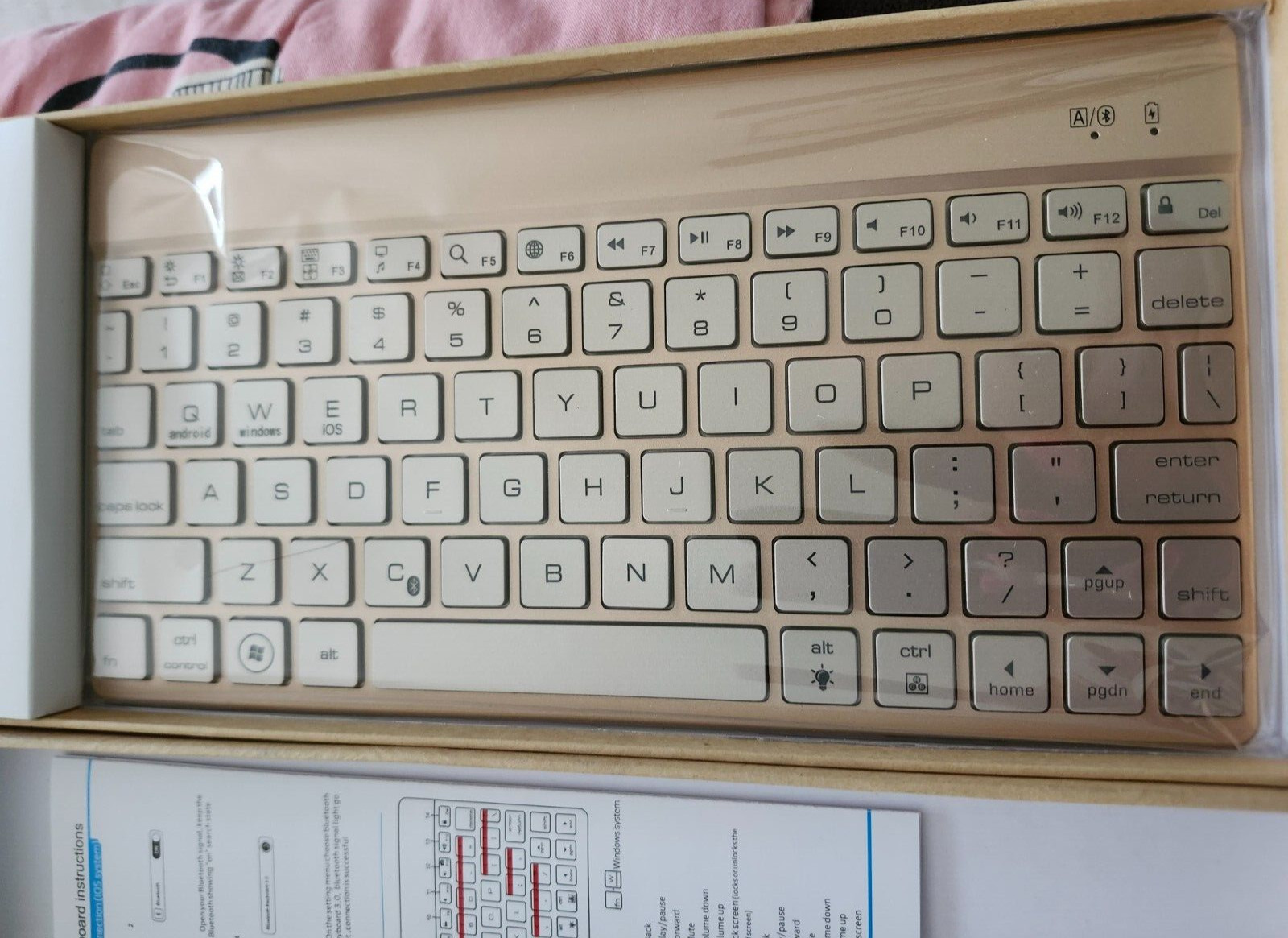 F3S / F3 Bluetooth Back-Lit Keyboard For IOS Android Windows With USB Cable