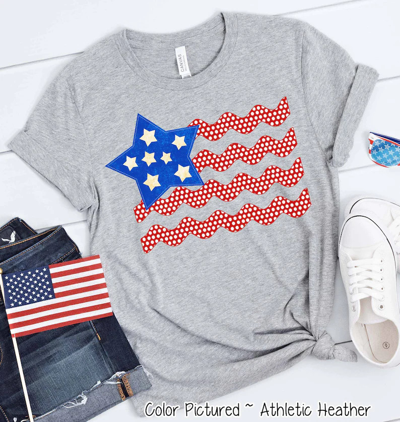 Patriotic Flag Comfort Tee 4th of