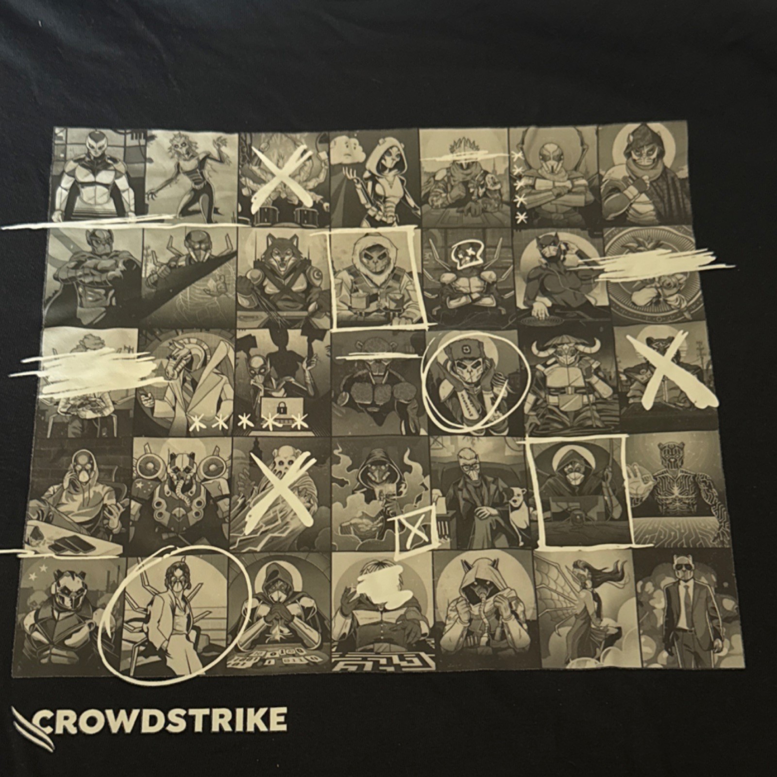 allmade CrowdStrike Men's Black Graphic Crew Neck T-Shirt Size L Cotton Blend gallery