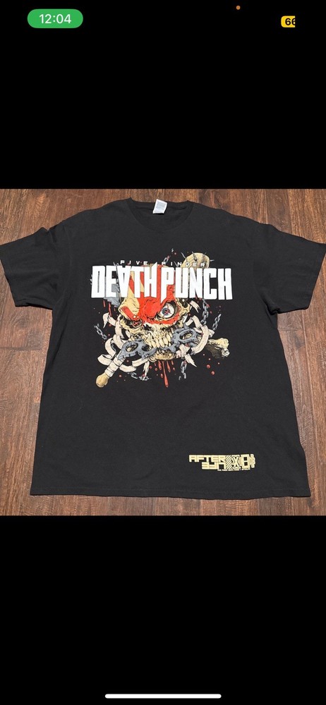 Five Finger Death Punch Mens Graphic Tee Delta Black XL