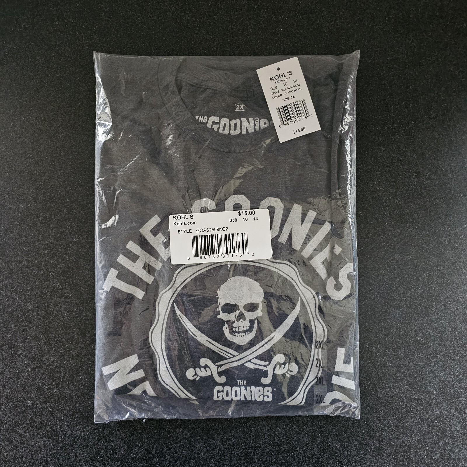 The Goonies Never Say Die T Shirt Adult 2X New with Tags in Original Bag gallery