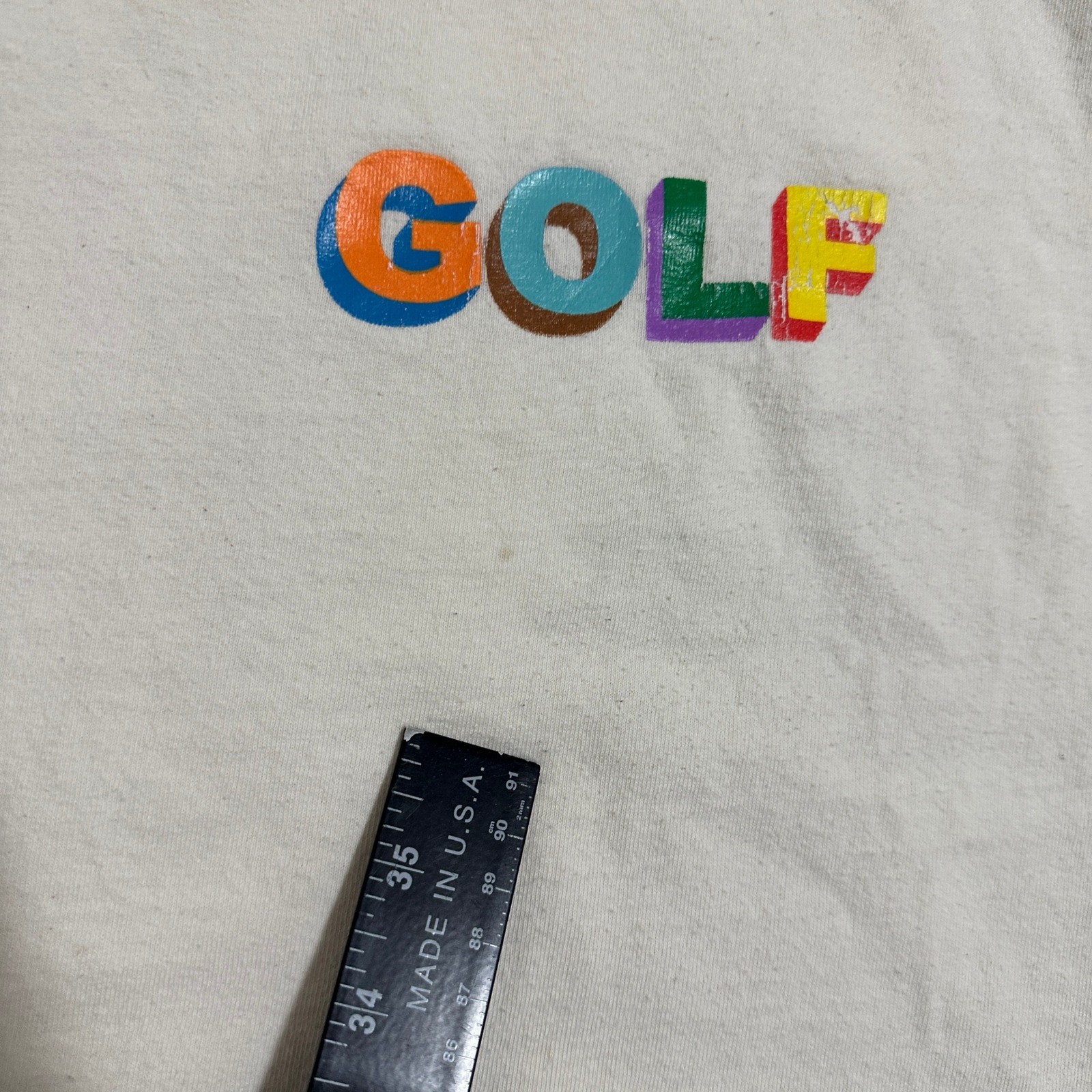 Golf Wang Tyler the Creator Multicolor 3D Logo Graphic Tee Cream Extra Large gallery