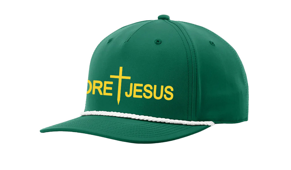 Trenz Shirt Company Men’s Golf Christian Cross Fore Jesus Embroidered Snapback