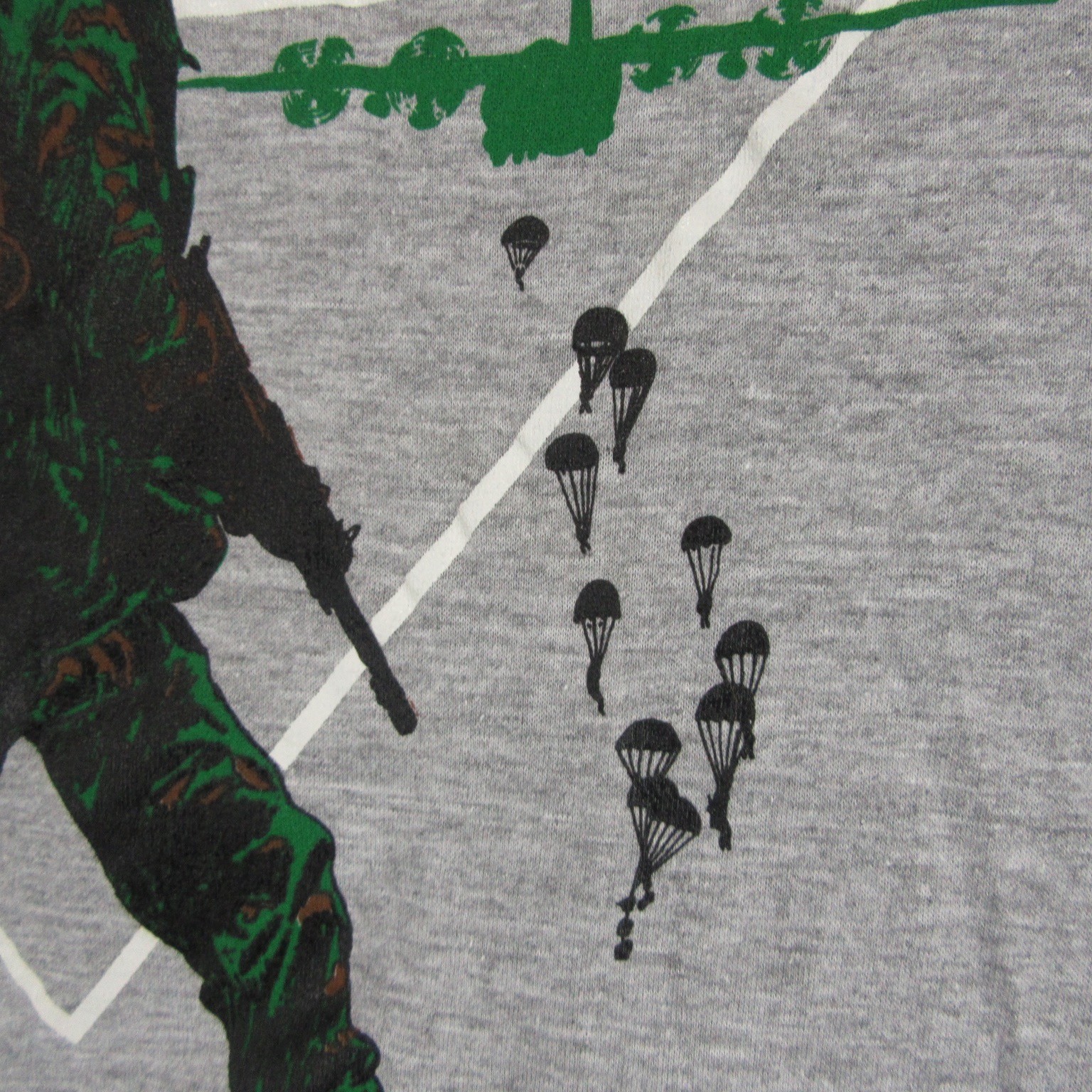 vtg 80s RAYON TRI-BLEND USMC UNITED STATES MARINE CORPS T-Shirt L single stitch gallery
