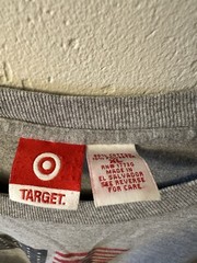 Vintage Target American Flag Gray Tee Shirt Size Men’s XL Made In El Salvador