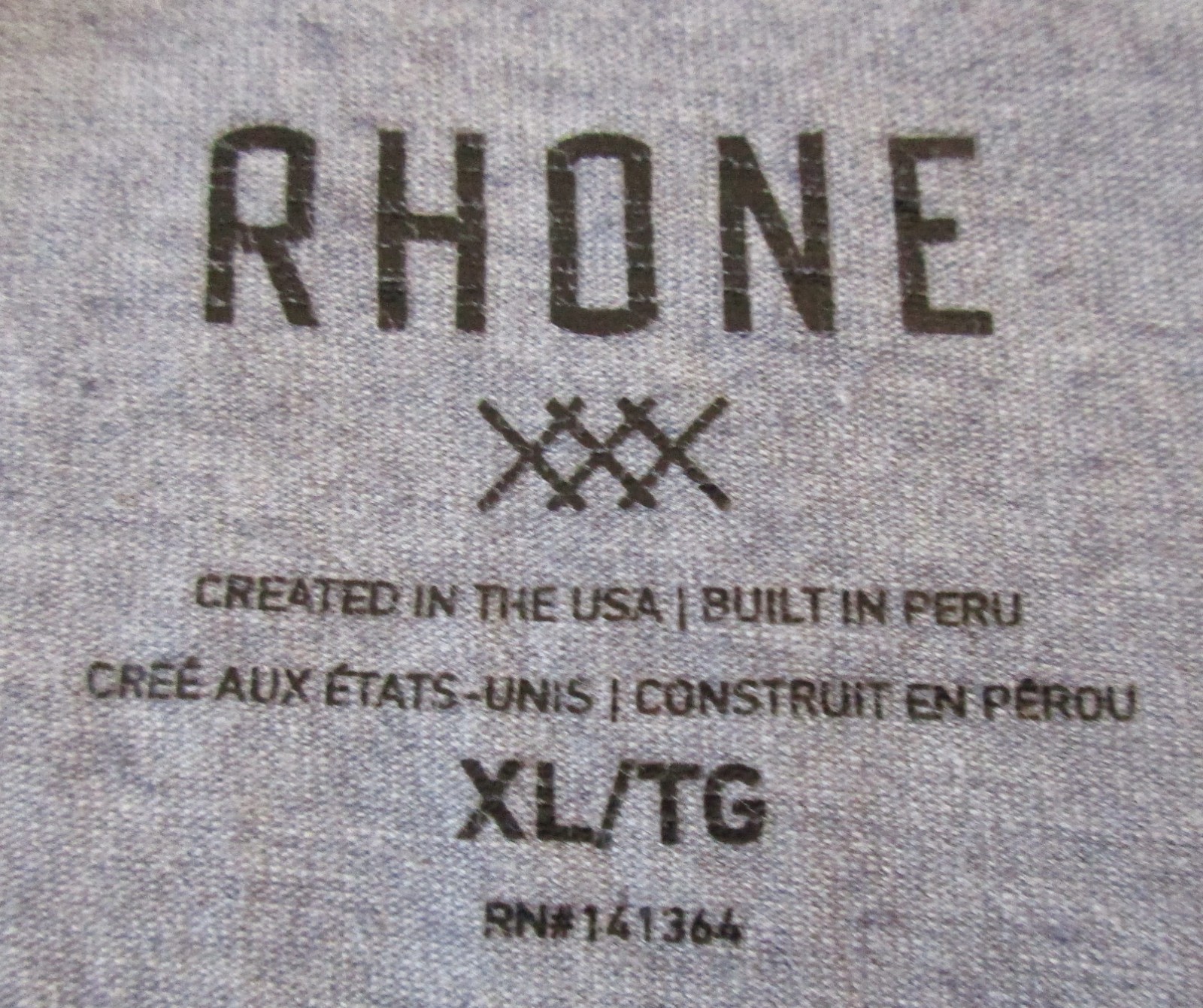 Rhone T Shirt Men's XL Extra Large Organic Pima Cotton Preppy Cool Comfort Gray gallery