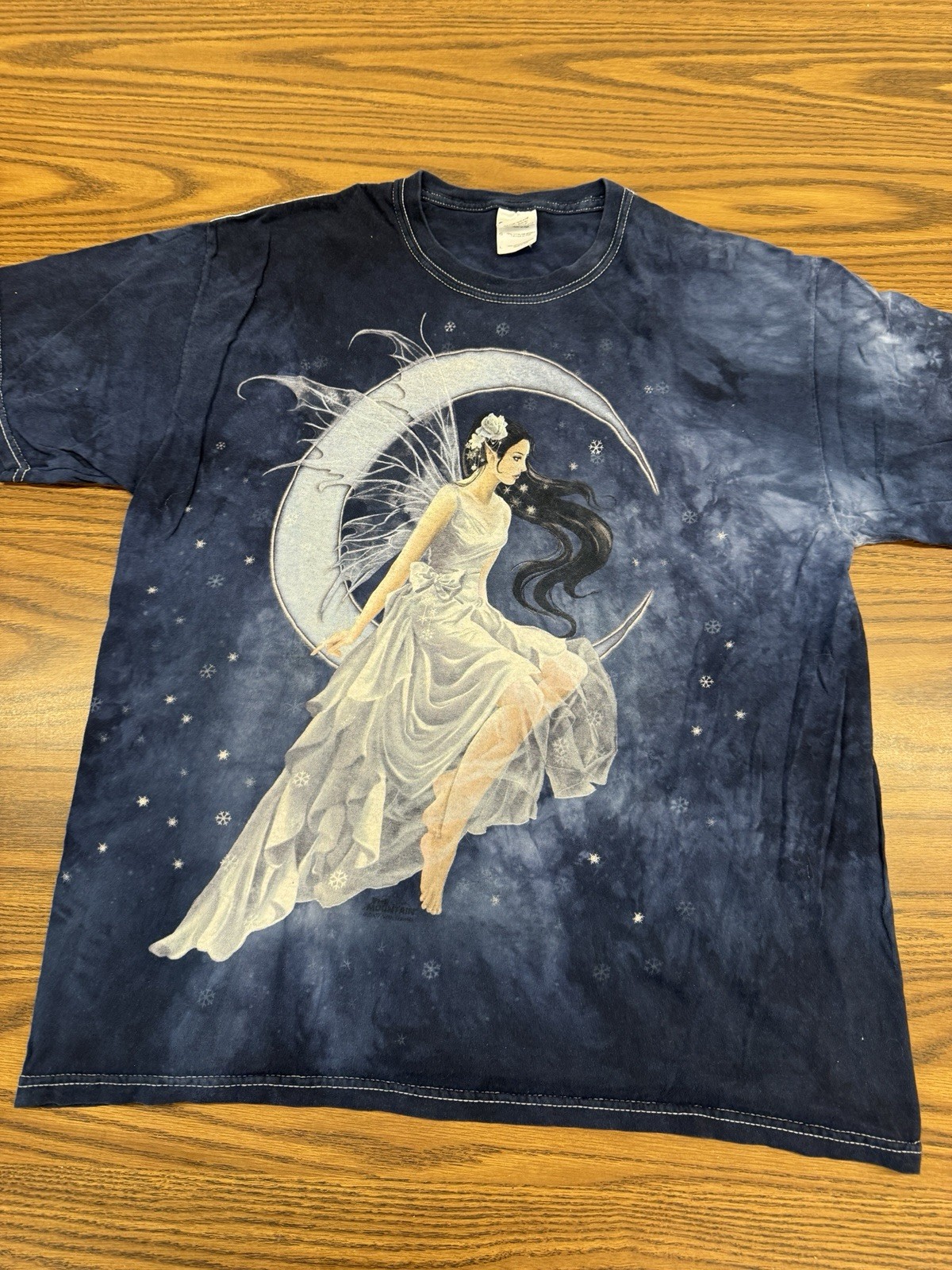 The Mountain Mens T-shirt Blue Frost Moon Fairy Sparkle Retired Logo Adult L