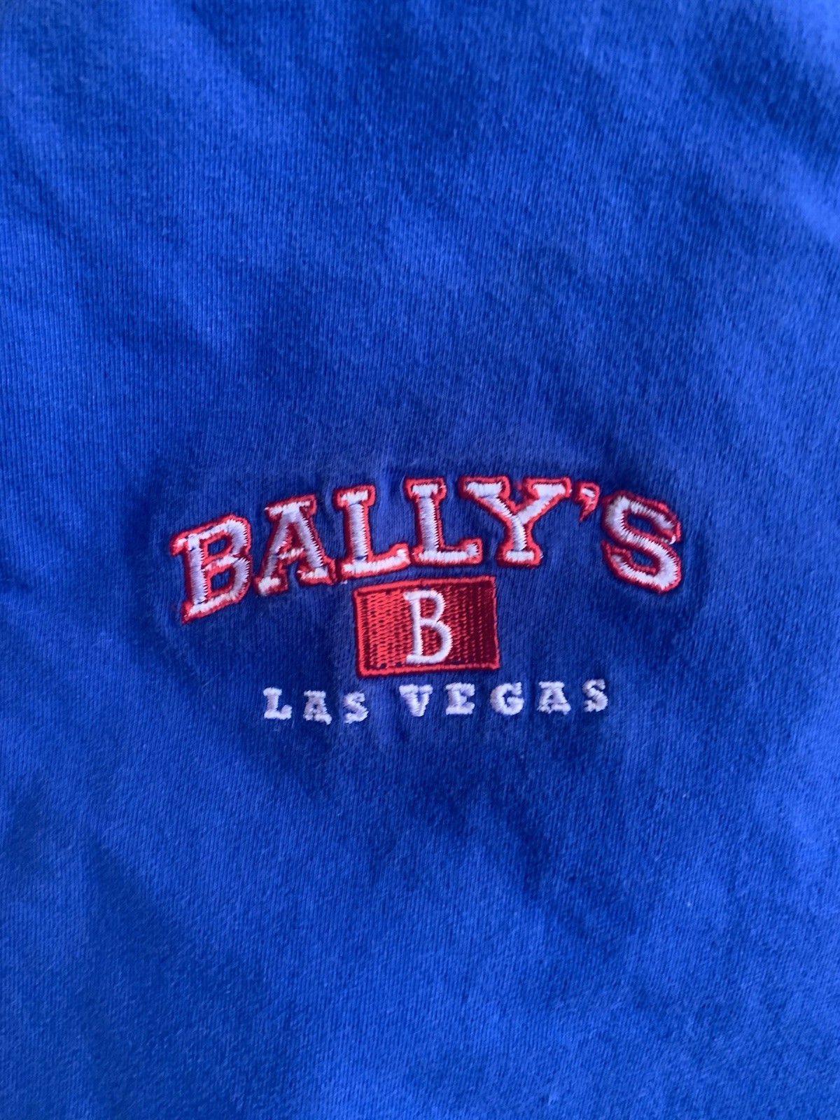 Diamond Star Mens Vintage Blue Bally's Logo Las Vegas Short Sleeves Tee Large gallery