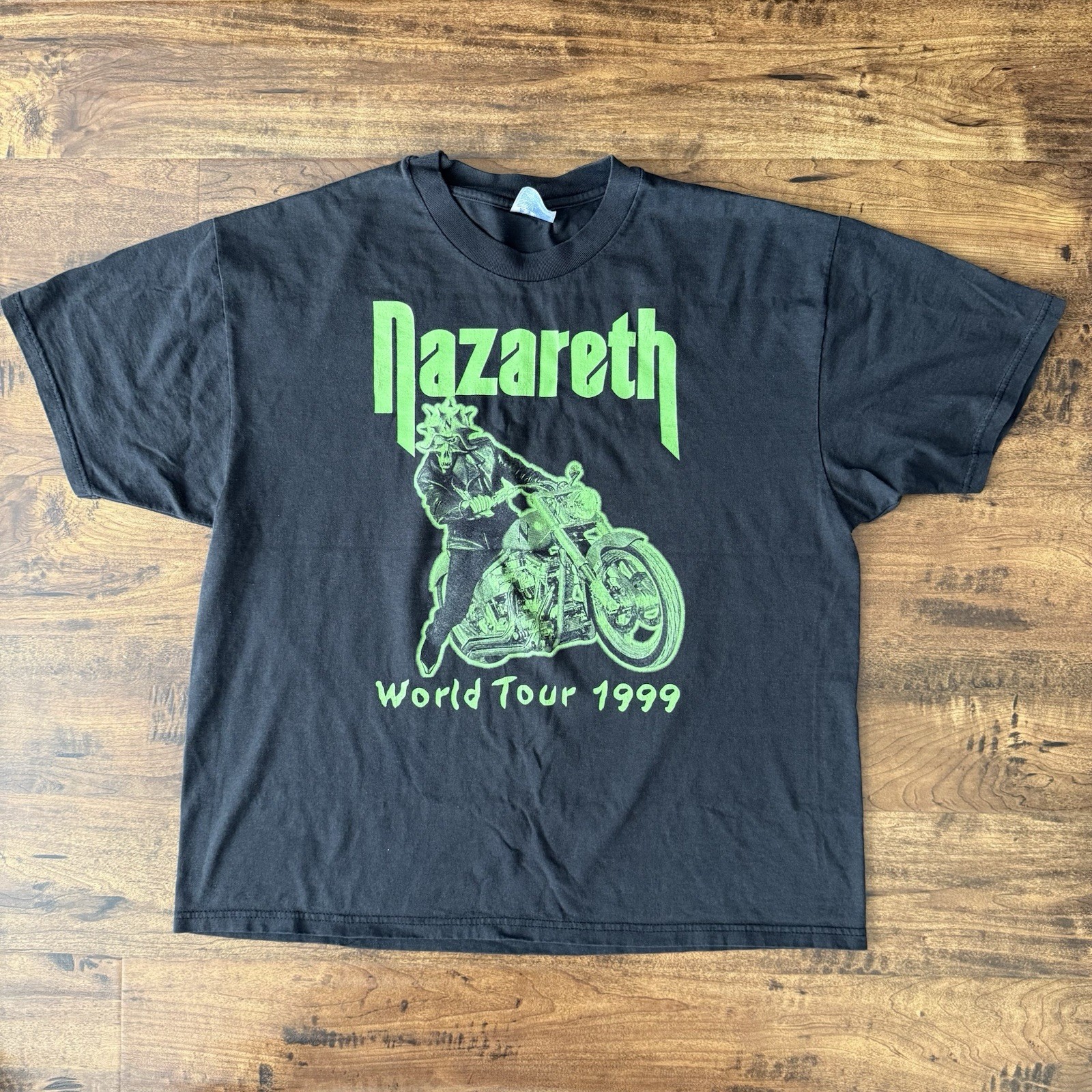 Vintage Nazareth World Tour 1999 T-Shirt Black Green XL Graphic Tee gallery