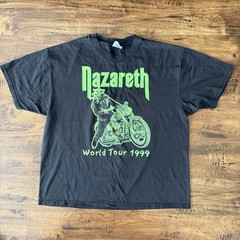 Vintage Nazareth World Tour 1999 T-Shirt Black Green XL Graphic Tee