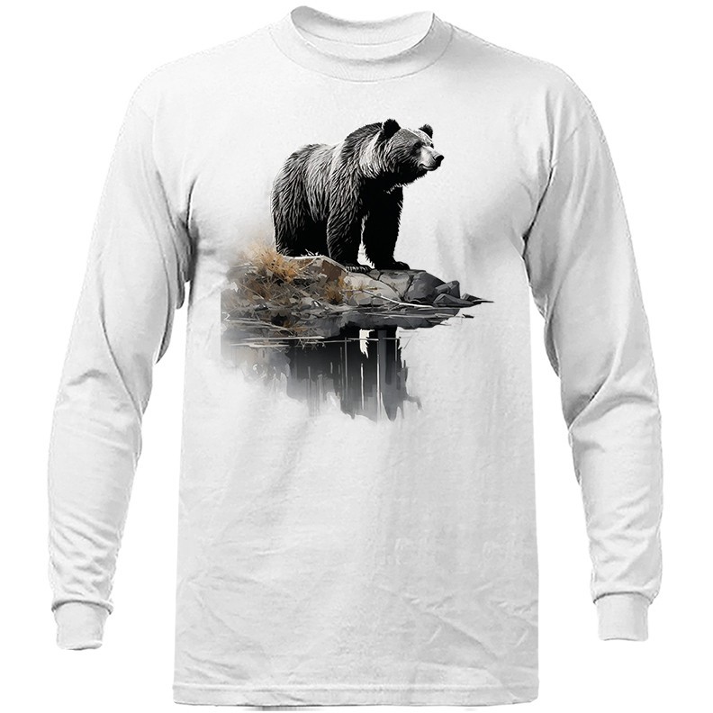 Majestic Bear Wildlife Grizzly Bear Nature Outdoor Animal Long Sleeve Shirt