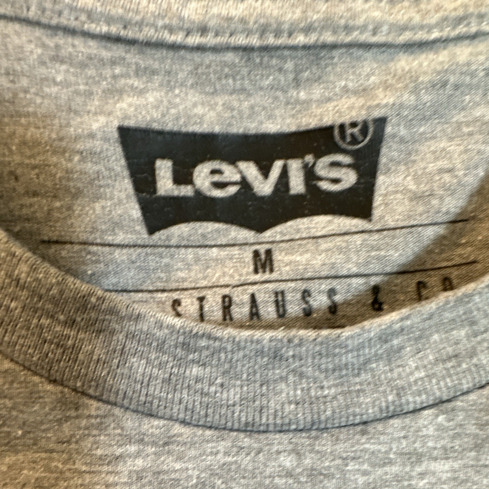 Levi's Men's Gray Graphic Logo T-Shirt Crew Neck Short Sleeve Cotton M gallery