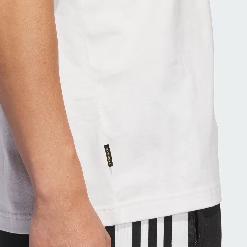 Adidas men Tyshawn Tee (Gender Neutral); Crystal White / Dark Brown; M gallery