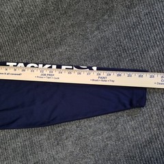 Hook & Tackle Shirt Mens Small Blue Long Sleeve Crew Neck Back & Arm Hit Fishing