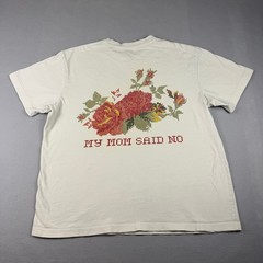 Original Use Floral Cross Stitch Graphic Tee Medium
