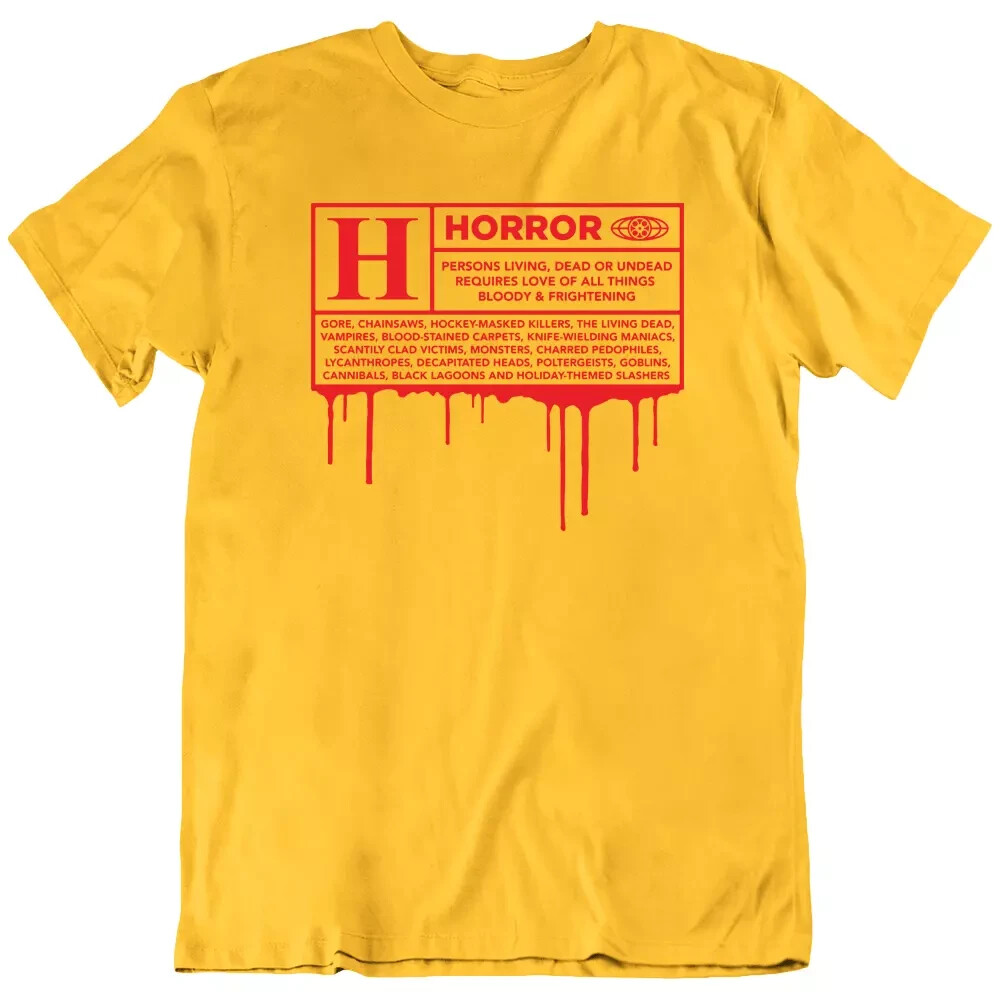 Rated H For Horror Scary Funny Movie Fan T Shirt Tee Gift New gallery