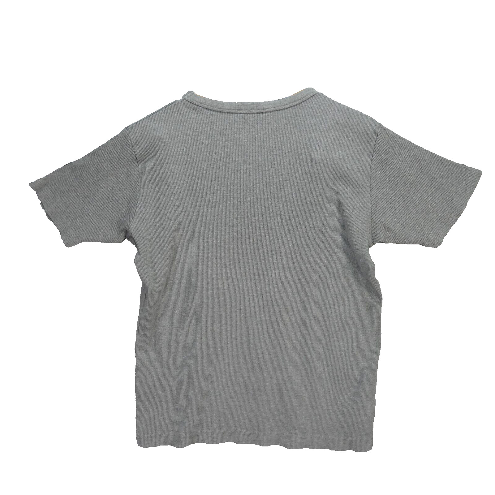 ZARA Mens Grey T Shirt Ribbed Cotton Short Sleeve Minimalist Everyday Casual L gallery