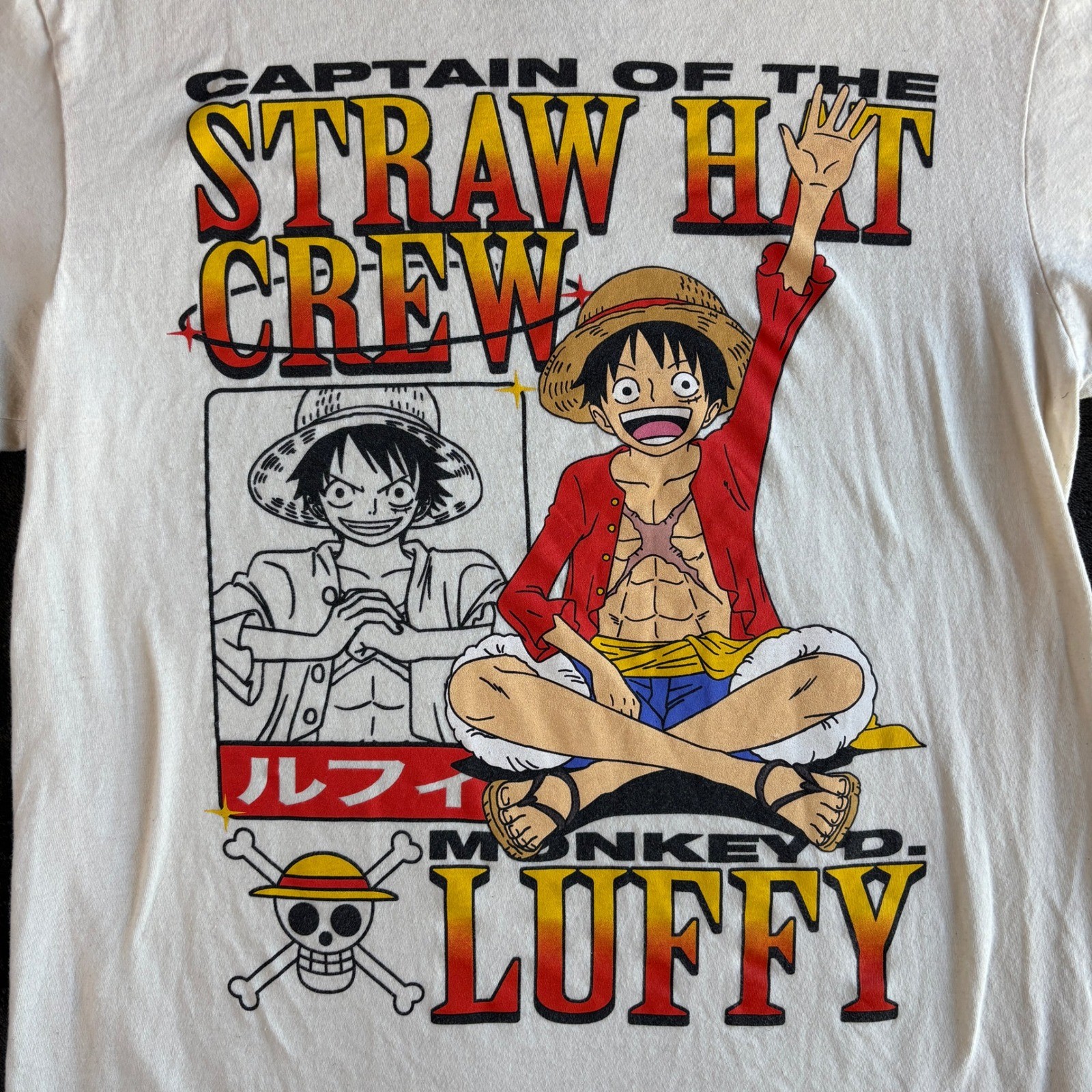 One Piece Monkey D Luffy Straw Hat Crew Ripple Junction Anime T-Shirt Mens M gallery