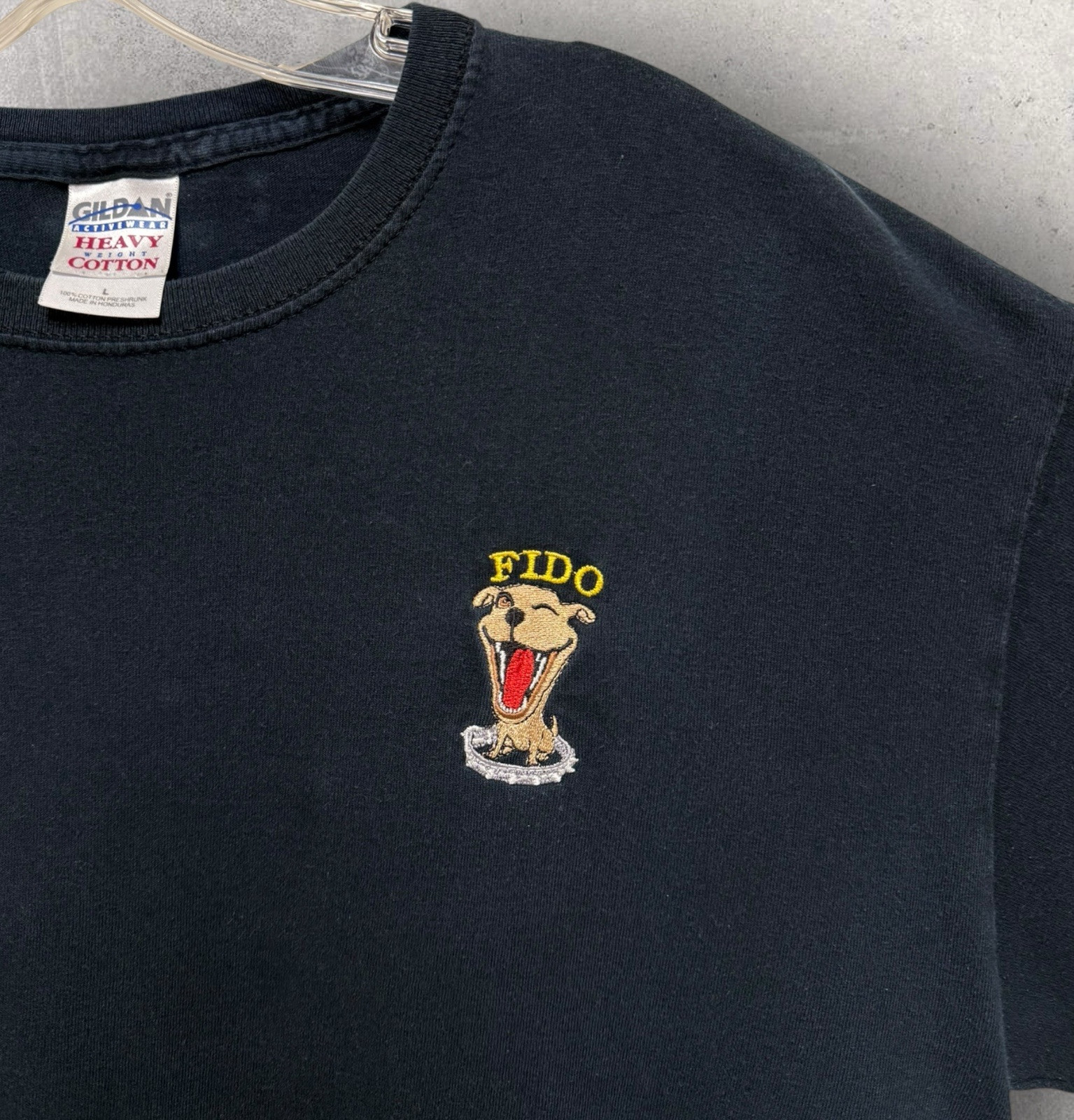 Vtg Embroidered Fido Semper Vigilans No Warning Shots T Shirt Large 22.5”x28” gallery