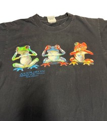 Vintage 1990’s Hear No Evil 3 Frogs Audubon Aquarium New Orleans T-Shirt Size M