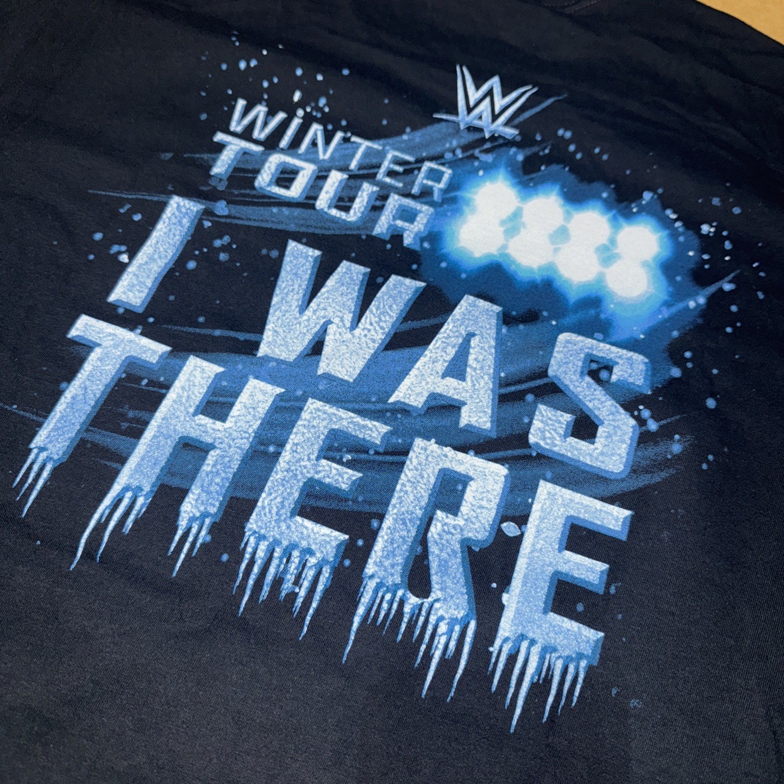 WWE Holiday WInter Tour 2025-2026 I Was There Merch T-shirt Size L in Hand gallery