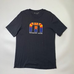 Travis Mathew Shirt Men L Large Black Desert Short Sleeve Graphic Arizona Flag