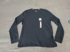 Sonoma Super Soft Tee Crewneck Mens Size Large Blue Long Sleeve Stretch New