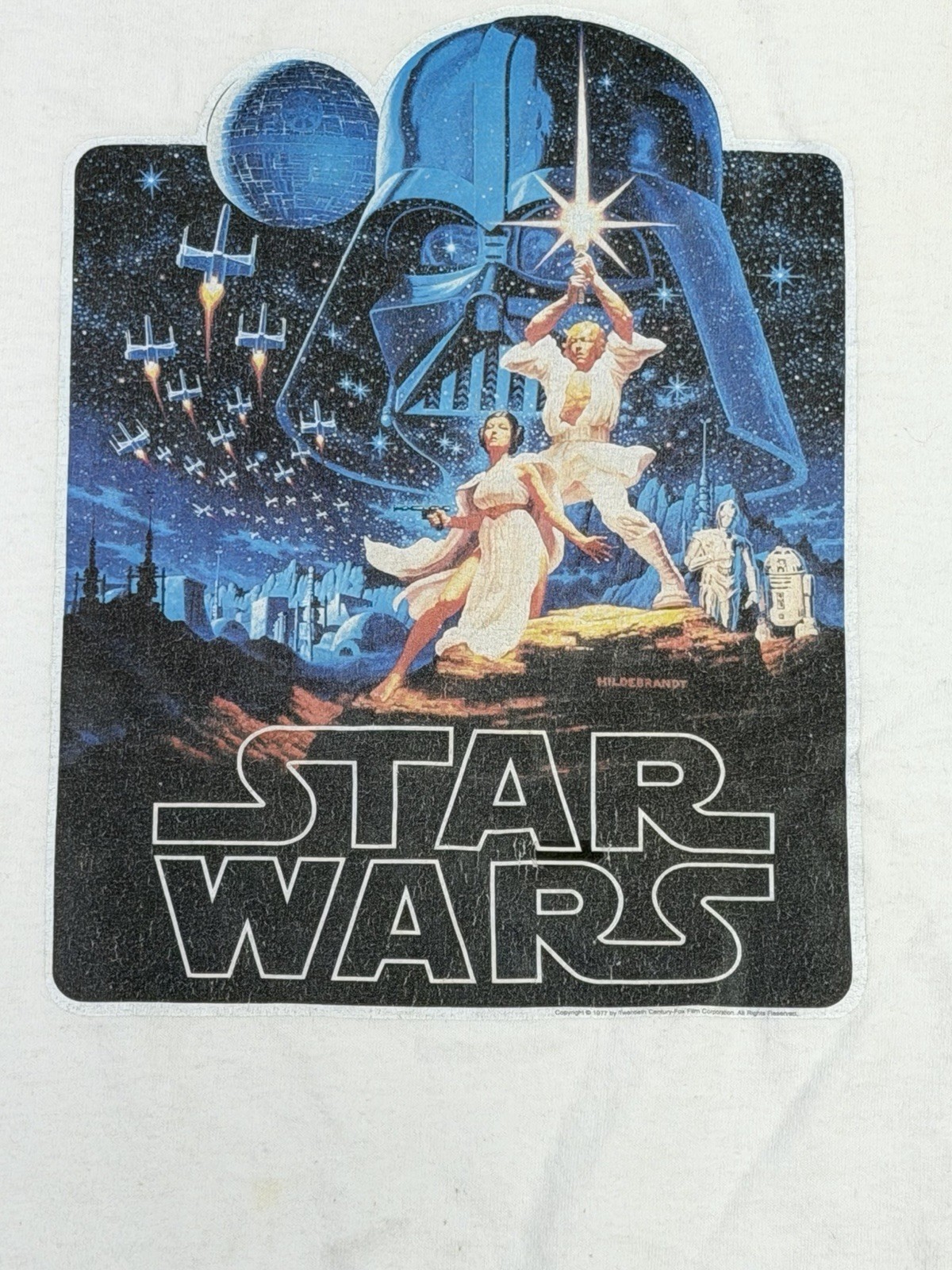 Vintage 70s Star Wars Ringer T Shirt XL 1977 Movie Promo Graphic Tee gallery