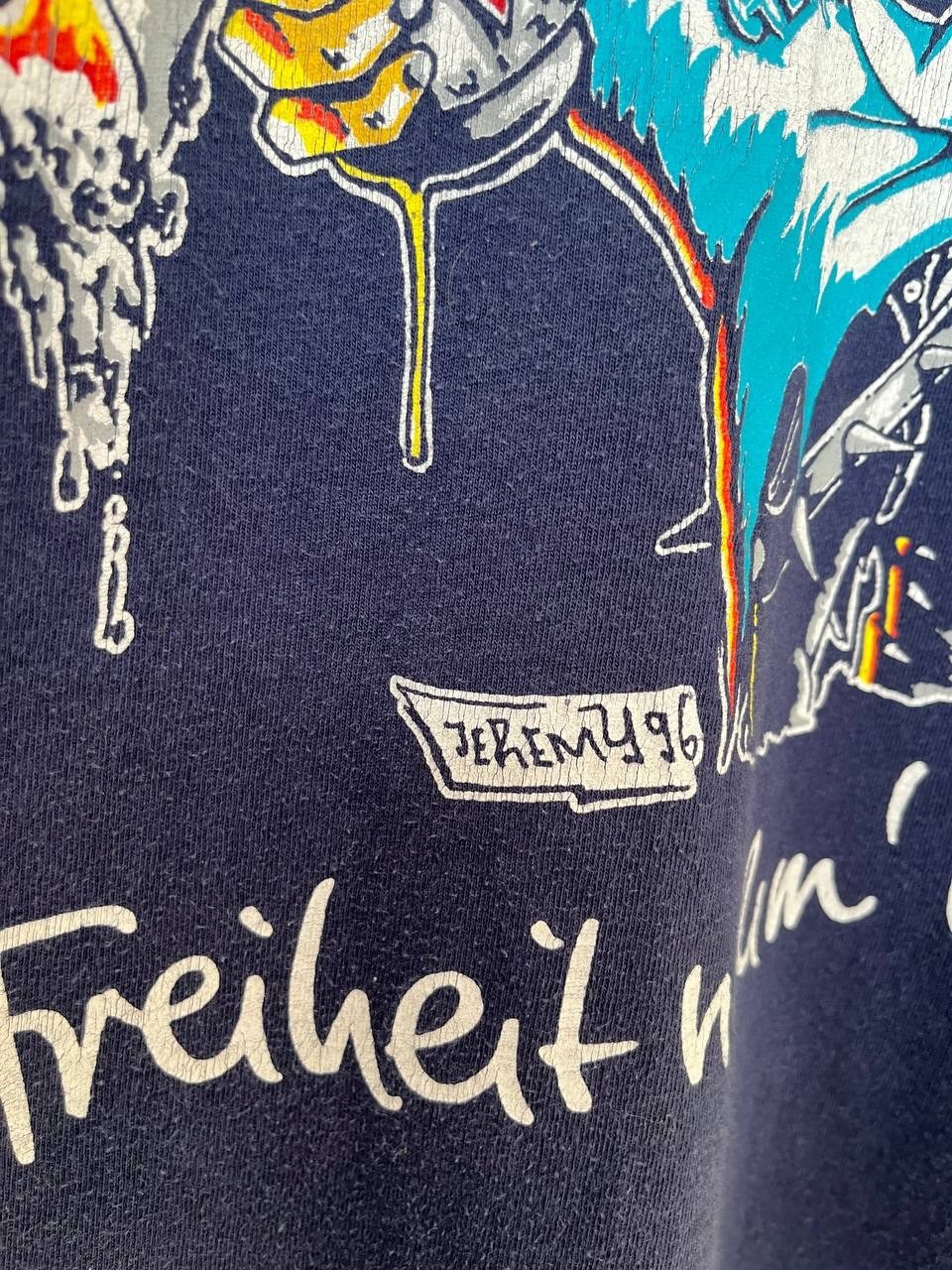 Vintage 90s WIZO Band T-Shirt 1996 German Punk Rock Screen Stars XL Navy Blue gallery