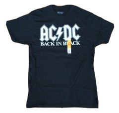 NEW AC/DC Men’s Back In Black T-shirt Tee Size Medium