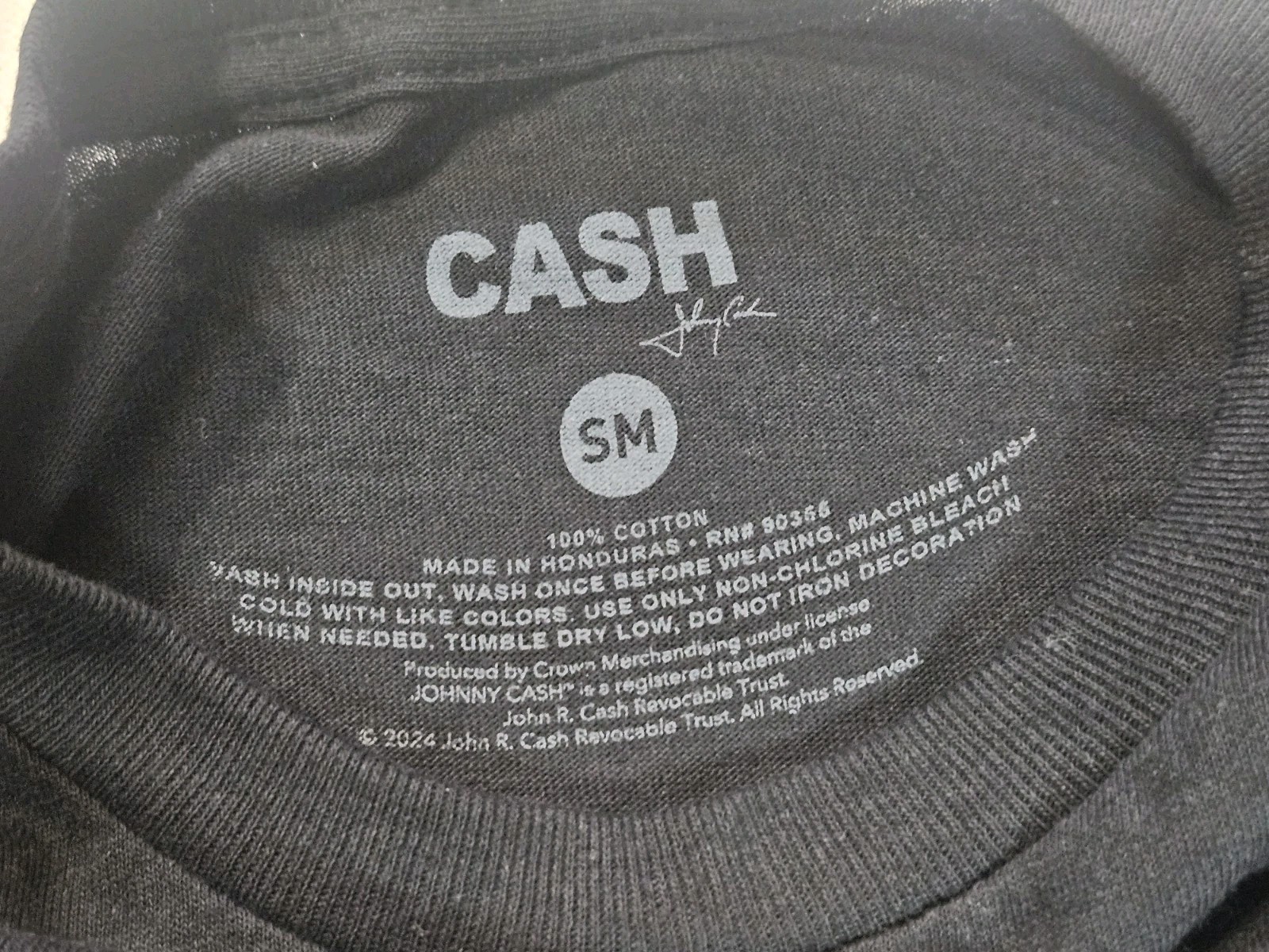 Johnny Cash Graphic Tee Mens Small Black Retro Country Music Festival Wear gallery