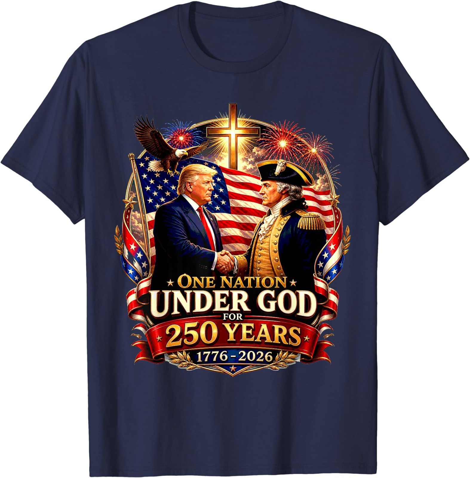 250 Years America Anniversary 250th Trump Washington T-Shirt gallery