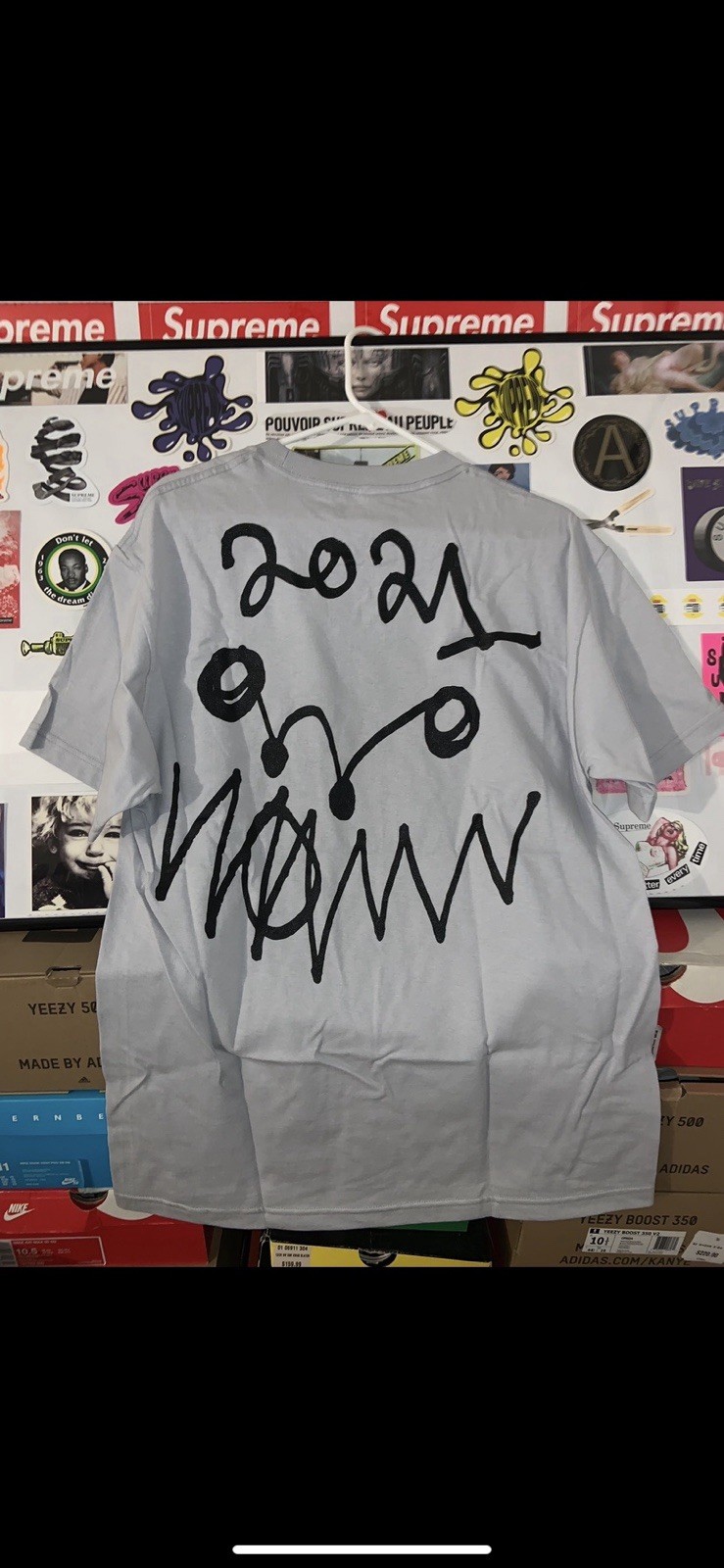 Asspizza x Supreme Silver Triple Box Logo Tee gallery