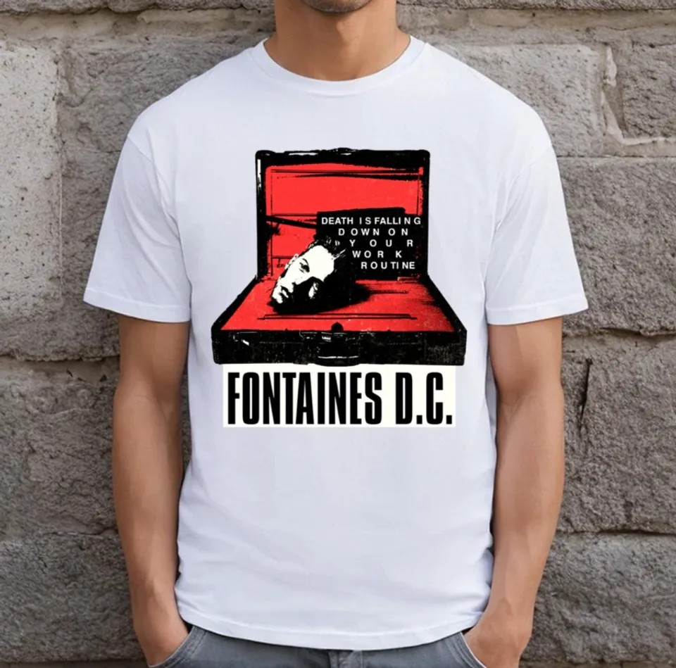 Hot Death Is Falling Down On Your Work Routine Fontaines D.C. T-shirt TD1441
