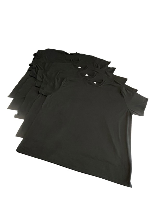 5 pack Industrial Grade T Shirts No Shrink No Fading Black 5XL Crew Neck NEW