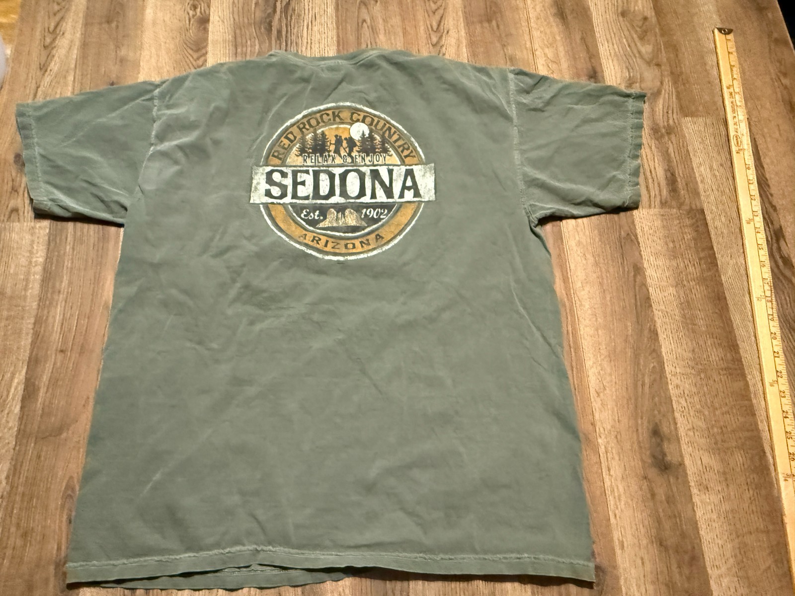 Arizona Shirt, Men's Size XL, Green Red, Rock Country Sedona Graphic Print gallery