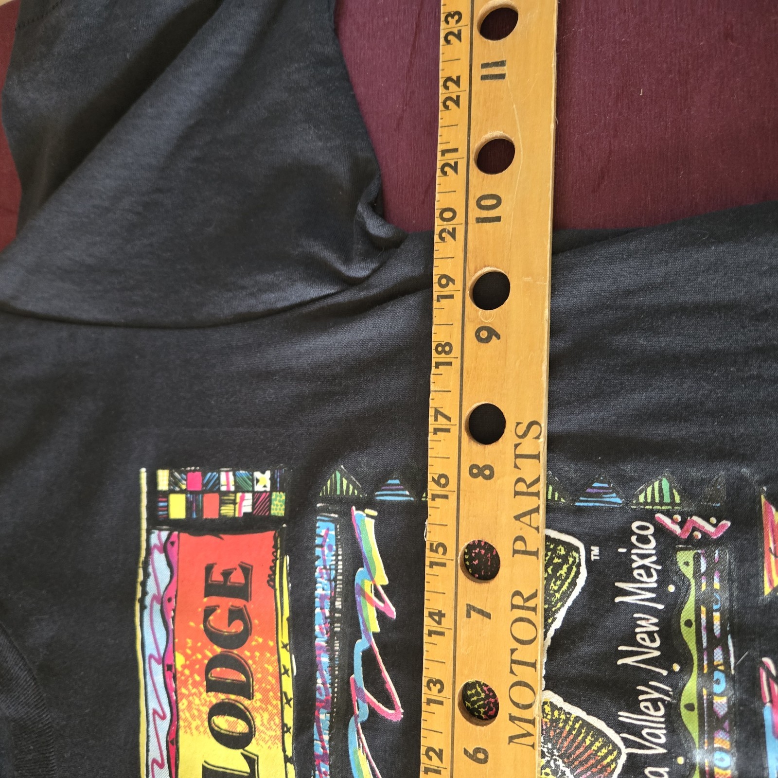 Vintage Trout Fly Fishing Rainbow Fish Angler Tee Corkins Lodge, Chama NM L gallery