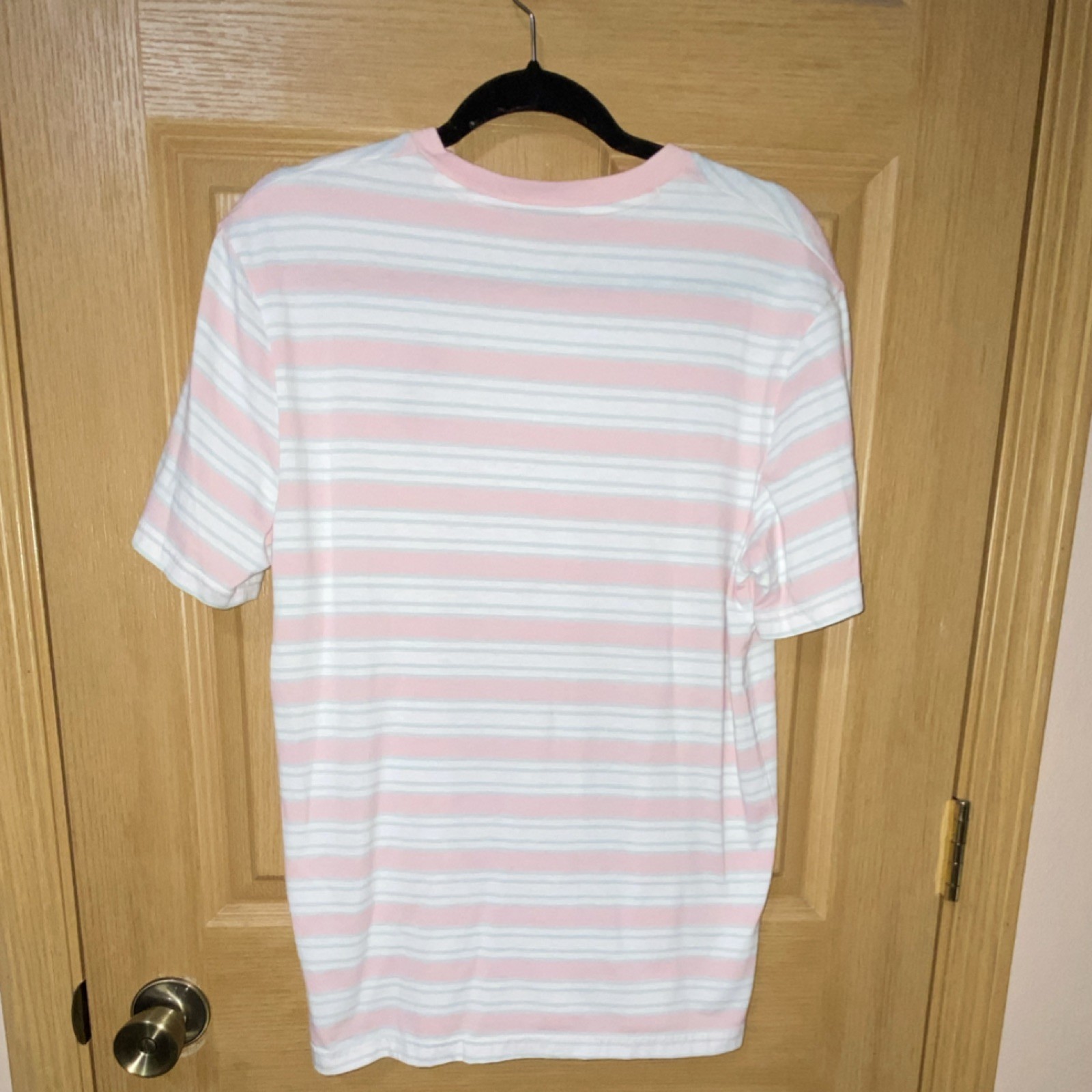 Nickelodeon Patrick Star Pink/White Striped Embroidered T-Shirt Men's S gallery
